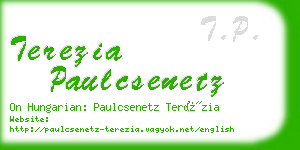 terezia paulcsenetz business card